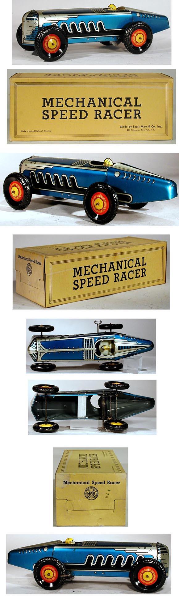 1939 Marx, Mechanical Speed Racer in Original Box